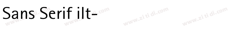 Sans Serif ilt字体转换 Sans Serif ilt字体转换